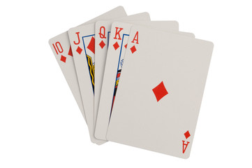 cards isolated on a white background with clipping path