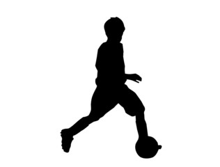 Fototapeta na wymiar child playing soccer