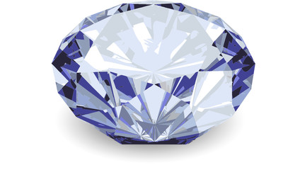 A close up of a diamond over a white background Vector