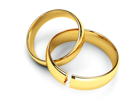 break gold wedding rings