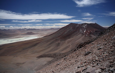 Descending from Licancabur