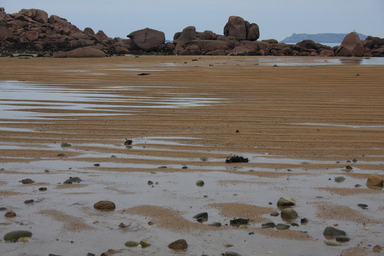 Tregastel, la c&ocirc;te de granit Rose en hiver