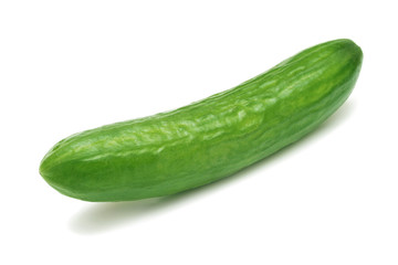 Fresh cucumber isolated on white.