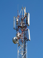 GSM antenna on blue sky
