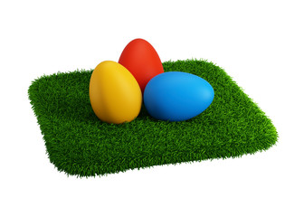 Easter Eggs on grass