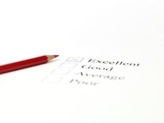 Red pen and checkboxes