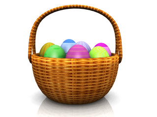 Easter basket with eggs