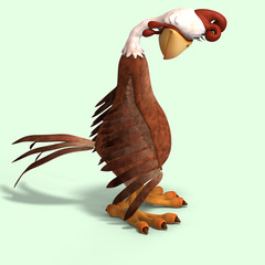 crazy cartoon chicken © Ralf Kraft
