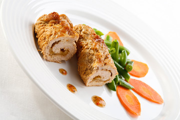 Pork chop and vegetables