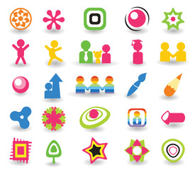 Set of abstract elements for design