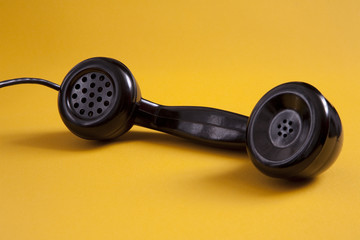 Black retro phone reciever