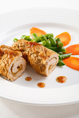 Pork chops and vegetables