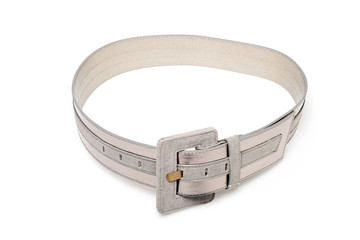 Golden leather belt