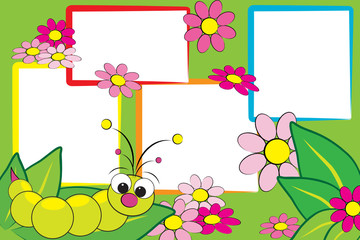 Kid scrapbook - Grub and flowers