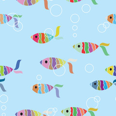 Fish seamless background
