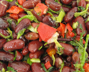 Red bean and tomato healthy salad