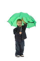 Little boy with umbrella