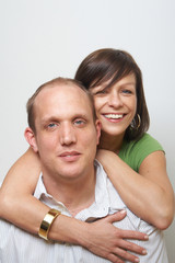 Loving couple at home