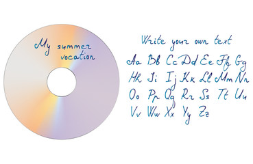 CD disk, write your text on it