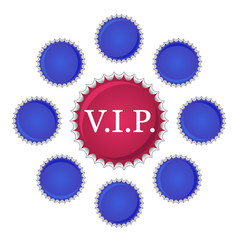 Multicolored bottle caps