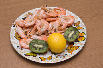 cooked prawns