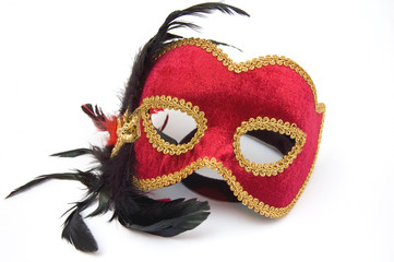 Red carnival mask