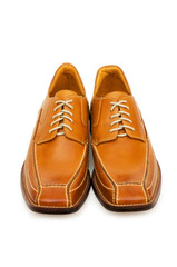 Orange shoes isolated on the white background