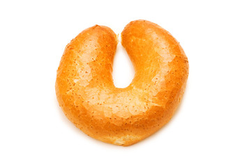 Fresh bread isolated on the white background