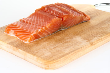Fresh salmon steak