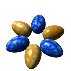 easter eggs composition