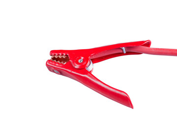 Red jumper clamp