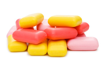Stack of soap isolated on the white