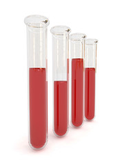 Medicine tubes with blood