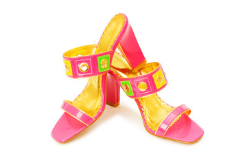 Woman shoes isolated on the white background