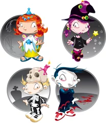 Tuinposter Halloween Characters © ddraw