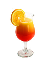 Cocktail with lemon and lime