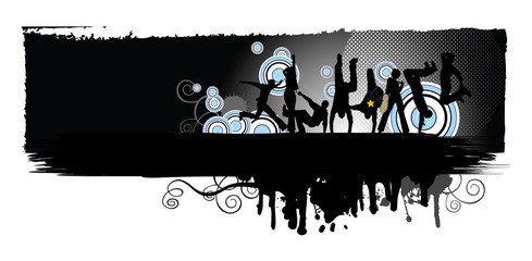 Fototapeta premium Everyone dancing and having fun. Dancing people.