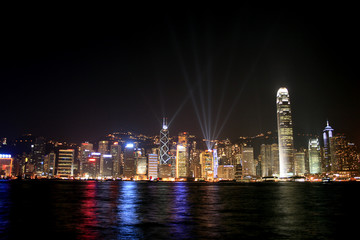 Fototapeta premium Hongkong Skyline bei Nacht