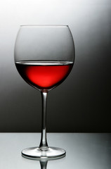Glass of red wine close-up