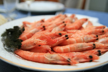 plat de crevettes