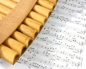 Pan flute and notes
