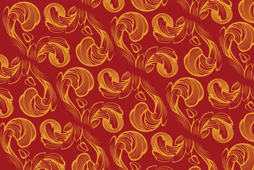 Red background with gold