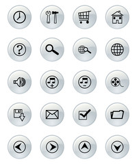 Web Buttons III (silver)