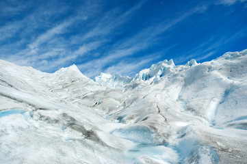Surface of a glacier in patagonia.