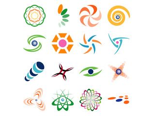 Set of Abstract Vector Logo Design Elements