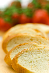 baguetten-scheiben mit Cherry-Tomaten