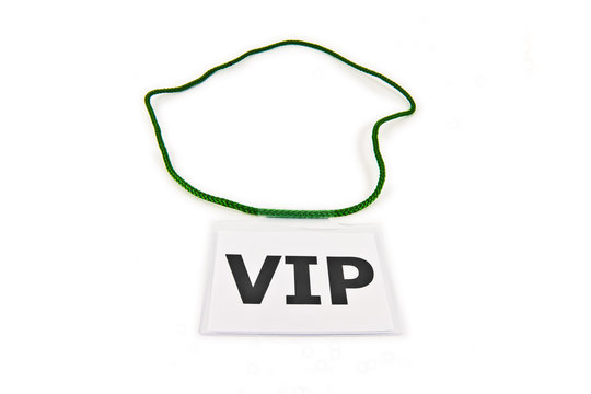 VIP Pass Isolated On White