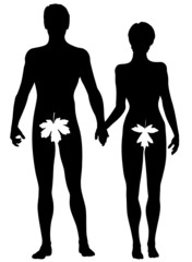 Adam and Eve - obrazy, fototapety, plakaty