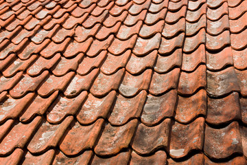 Tiles on roof
