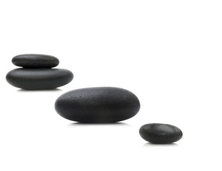 Zen stones isolated on white background